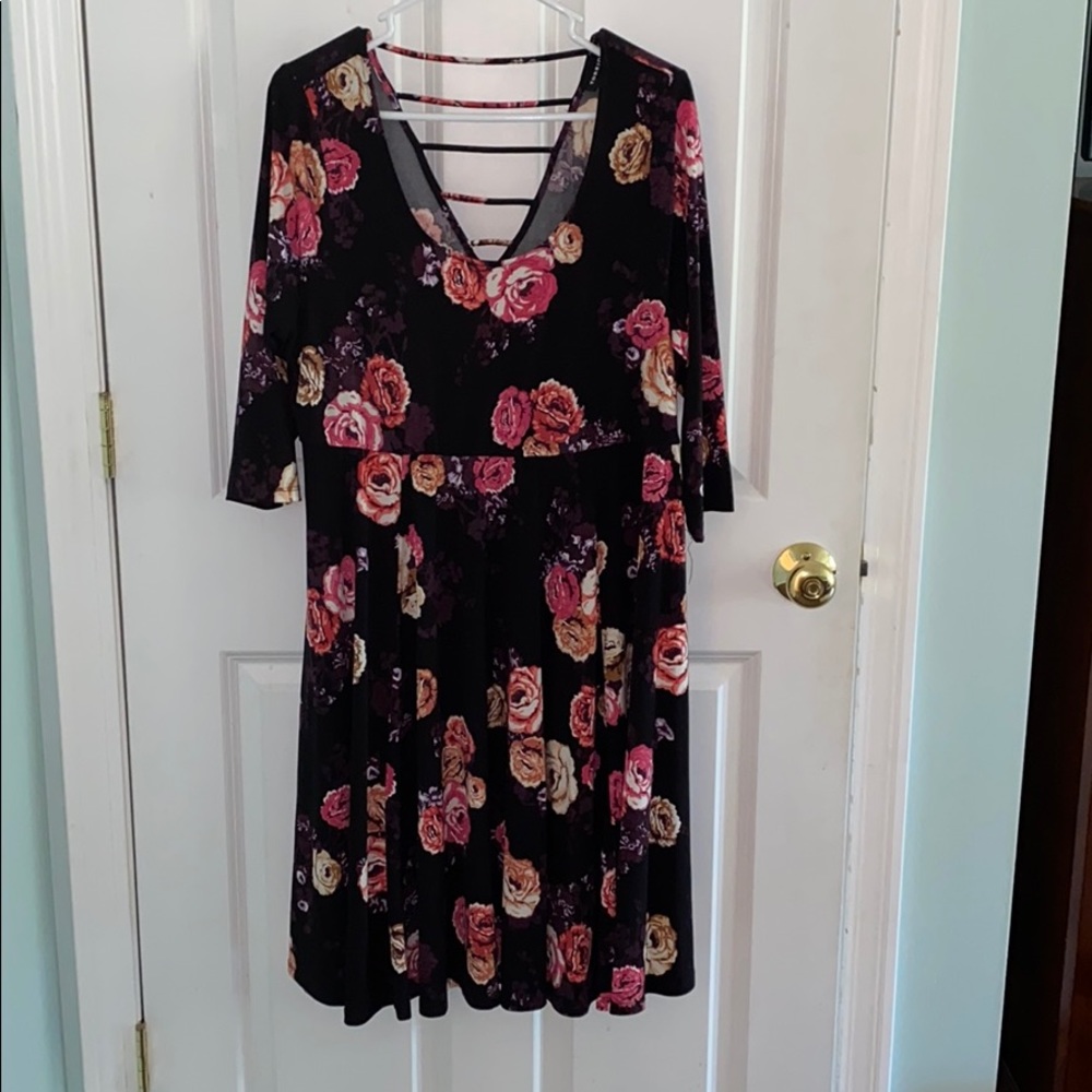 Torrid Black Floral Dress